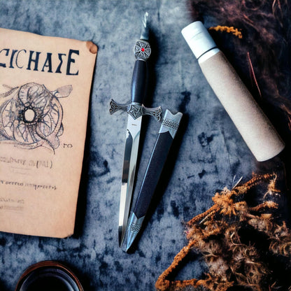 Athamé celtique, athamé rituel, poignard sorcière, athamé
