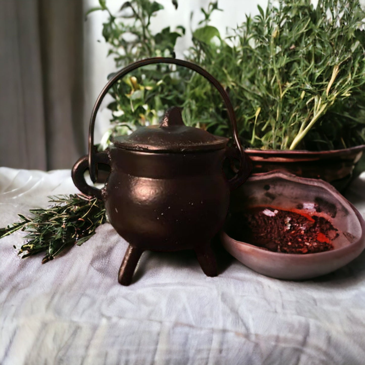 petit chaudron en fonte, chaudron sorcière, rituel