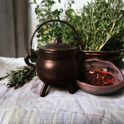 petit chaudron en fonte, chaudron sorcière, rituel