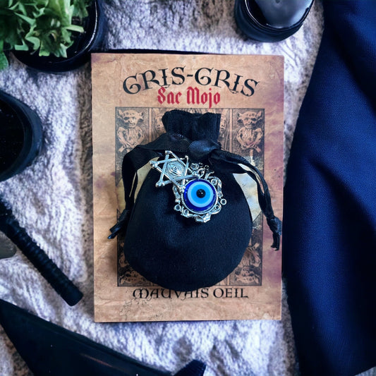 Sac mojo mauvais œil, mojo bag, amulette, talisman