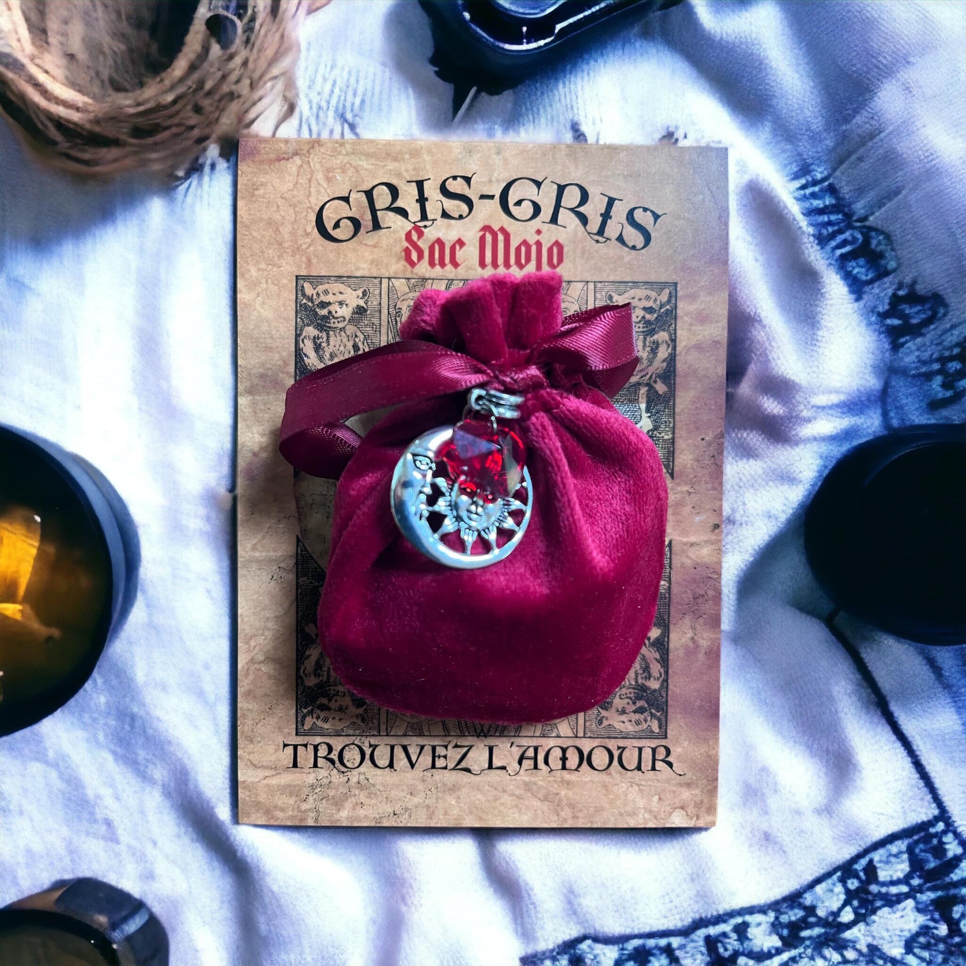 Sac mojo "trouvez l'amour", mojo bag, amulette amour, talisman amour