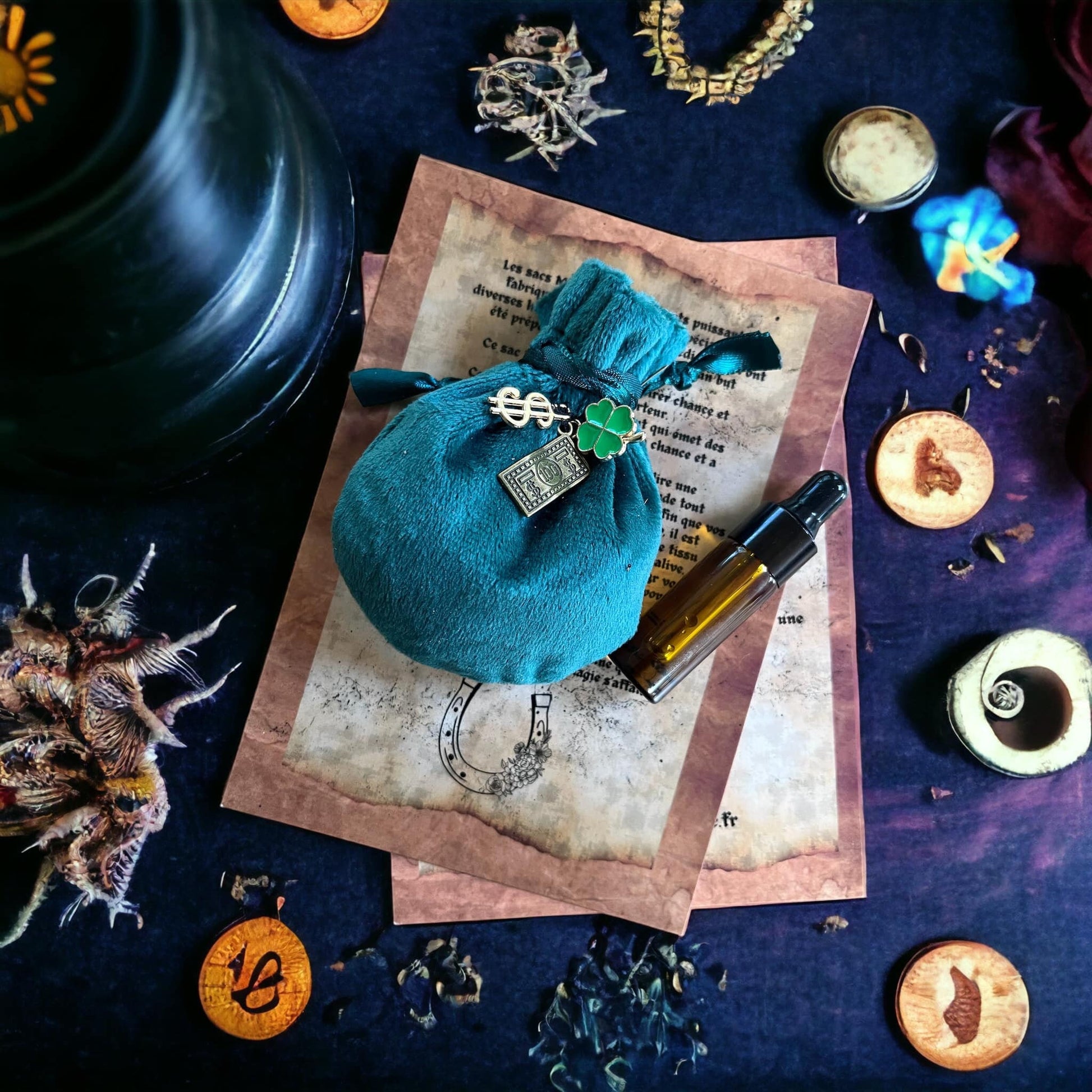 Sac mojo chance, mojo bag, amulette chance, talisman chance
