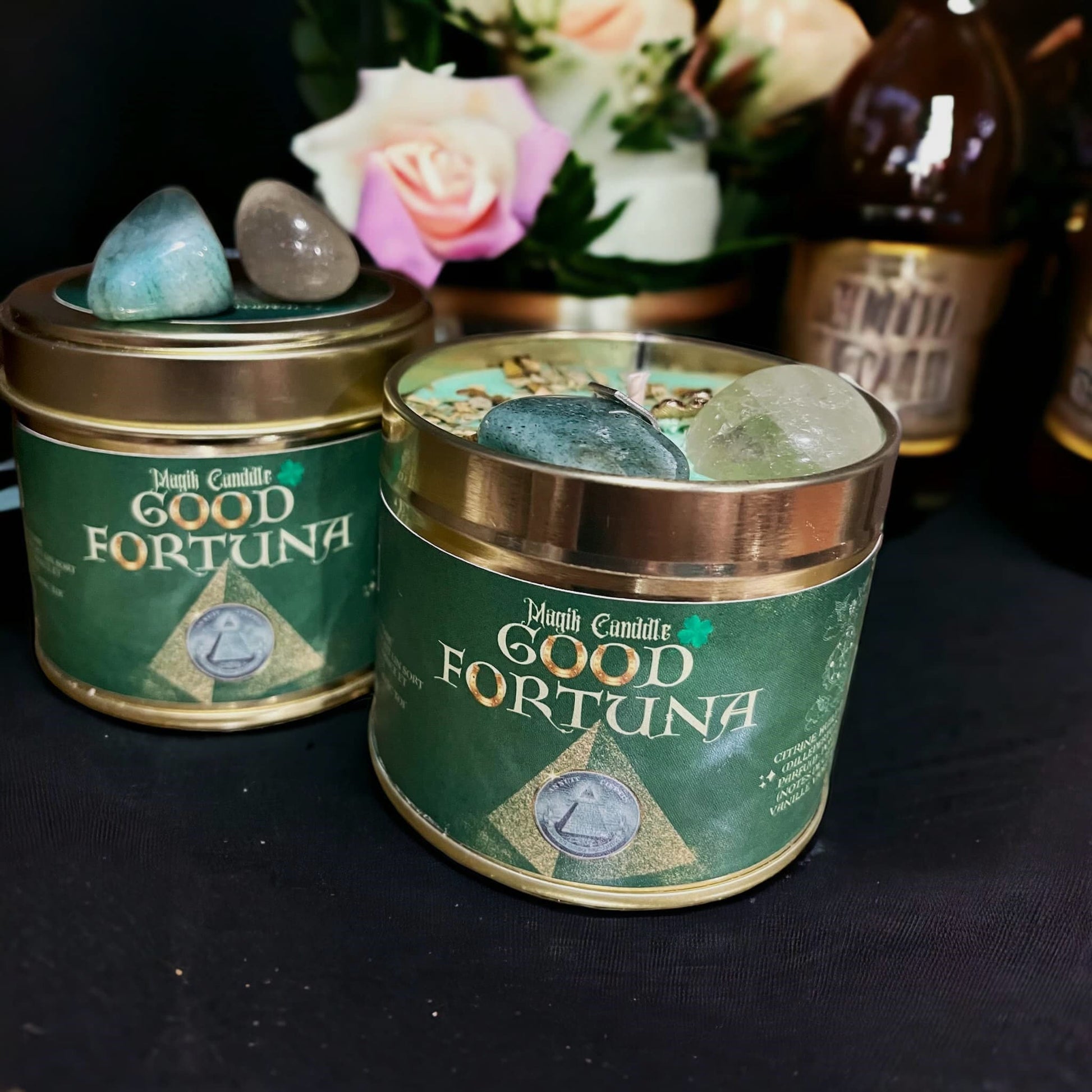 Bougie chance, prospérité, abondance "Good Fortuna"