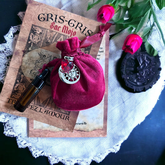 Sac mojo "trouvez l'amour", mojo bag, amulette amour, talisman amour
