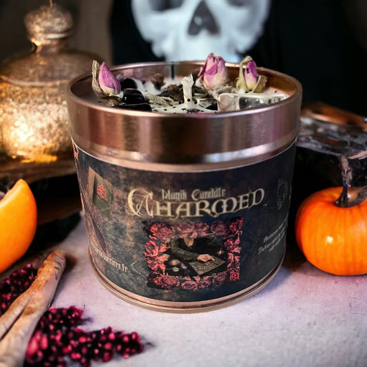 Bougie "Charmed", bougie sorcière, bougie d'intention