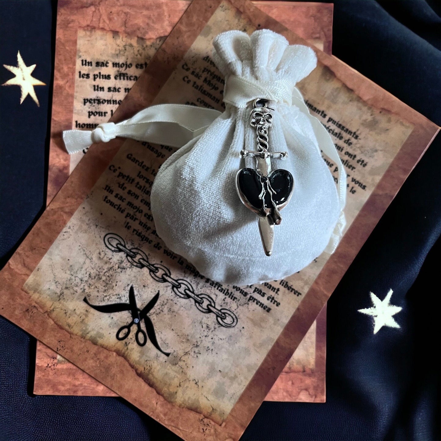 Sac mojo "libère moi", coupe-liens, mojo bag, amulette protection, talisman protection