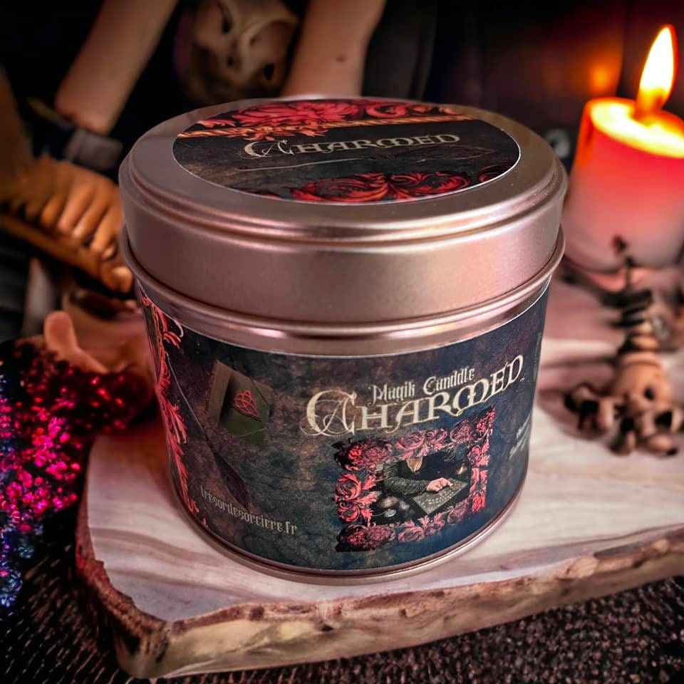 Bougie "Charmed", bougie sorcière, bougie d'intention