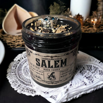 Bougie Salem, bougie rituel, bougie sorcière, bougie d'intention