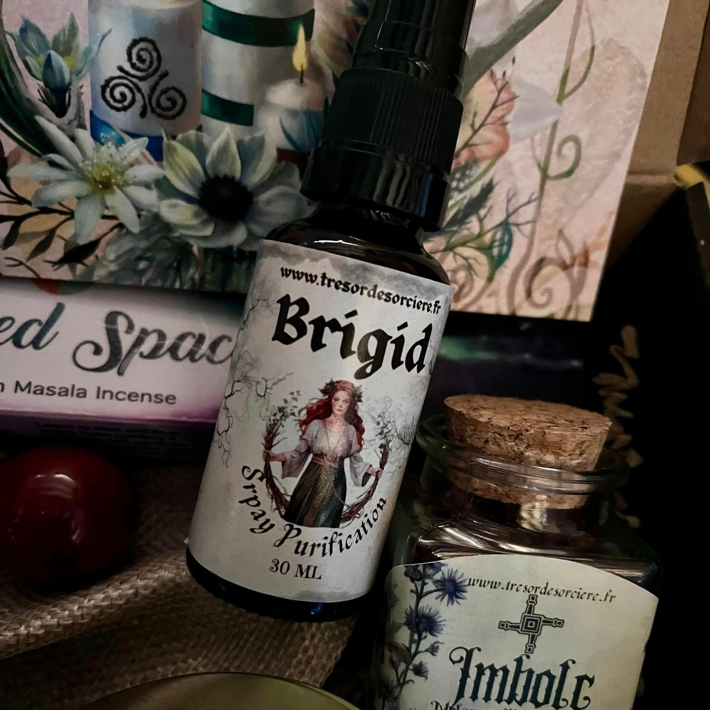 Brume magique Déesse BRIGID, ésotérique, celtique, rituel, wicca, sorcière, sorcellerie, autel, vikings