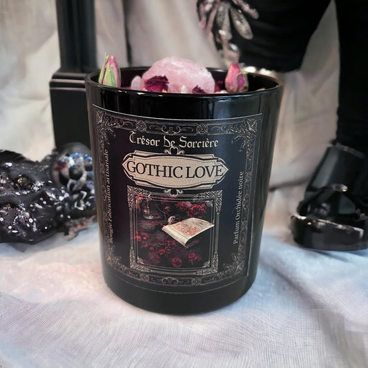 bougie d'amour, bougie d'intention, gothique, bougie manifestation