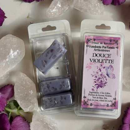 Fondants parfumés tendre violette, fondants parfumés cire d'olive