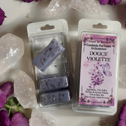 Fondants parfumés tendre violette, fondants parfumés cire d'olive