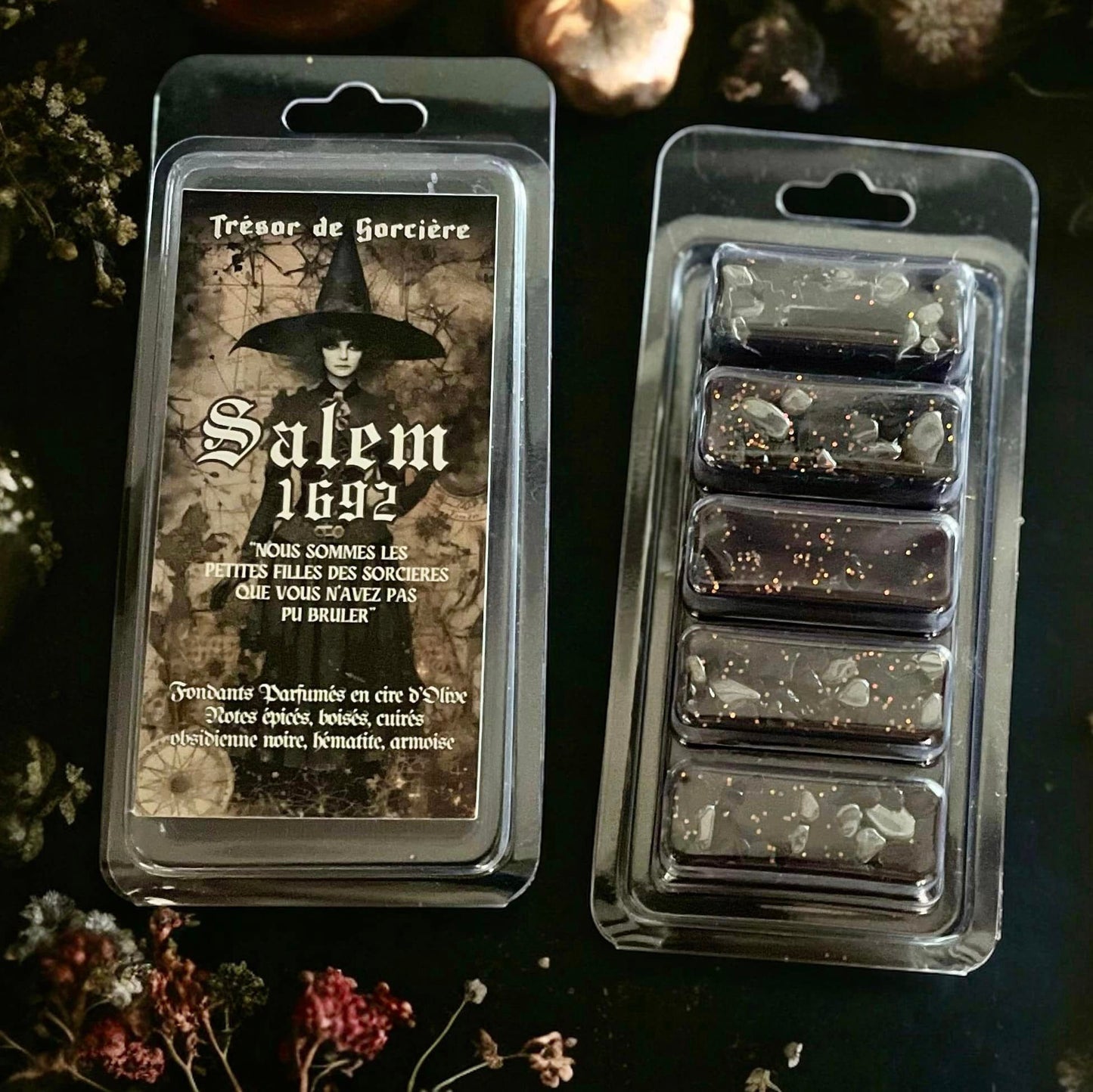 Fondants parfumés "Salem 1692", fondants sorcière, fondants d'intentions, fondants samhain, fondants magiques, fondants parfumés