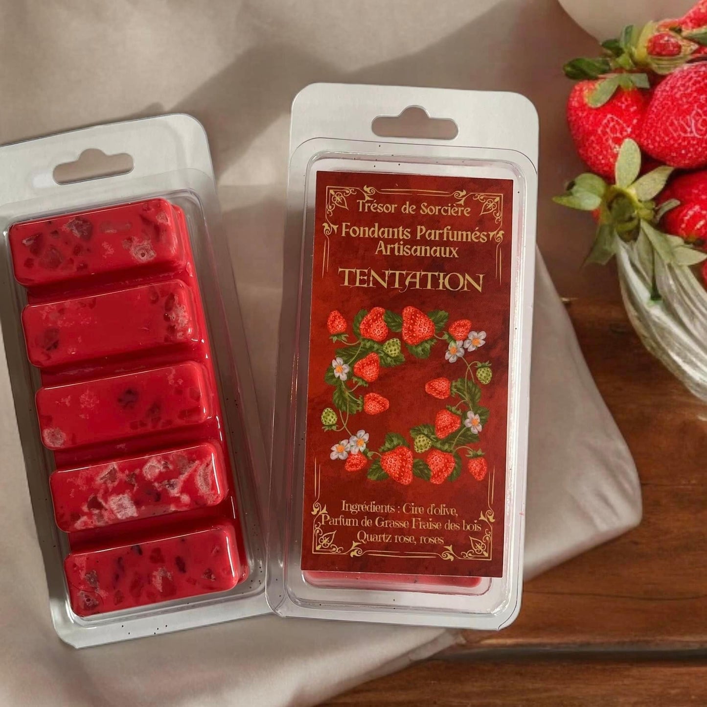 Fondants parfumés fraise, fondants parfumés tentation
