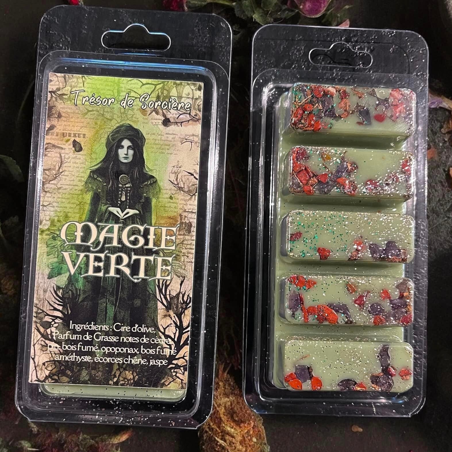 Fondants "magie verte, fondants de sorcière, fondants de cire parfumés, fondants d'intentions