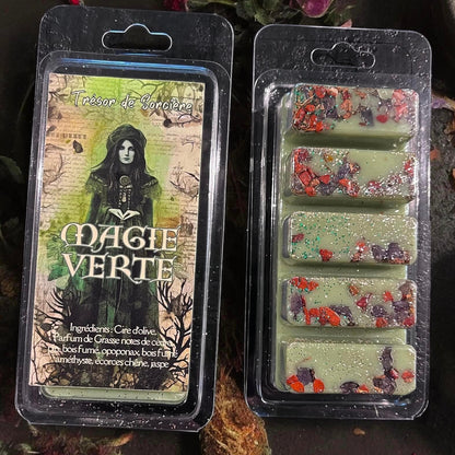 Fondants "magie verte, fondants de sorcière, fondants de cire parfumés, fondants d'intentions