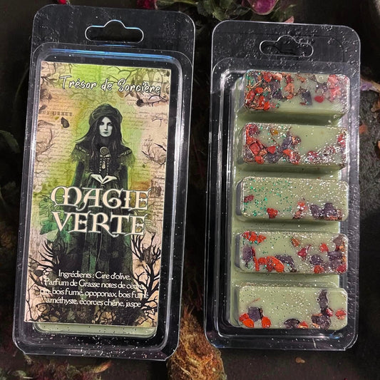 Fondants "magie verte, fondants de sorcière, fondants de cire parfumés, fondants d'intentions