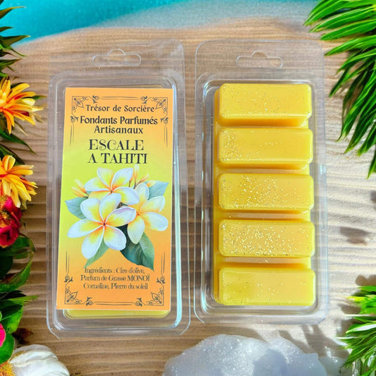 Fondants parfumés "escale à Tahiti", fondants d'intentions, fondants de cire