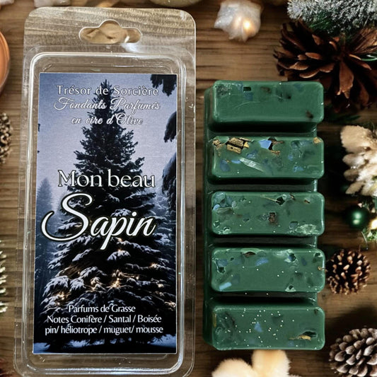 fondants de cire parfumés, fondants de cire "Mon beau sapin", fondants parfumés Noël, fondants Yule