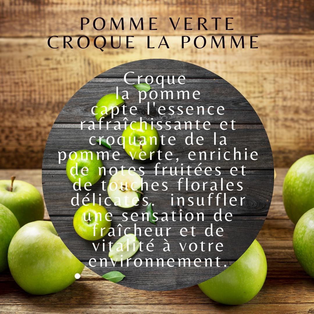 fondants parfumés "croque la pomme", fondants parfumés pomme verte, fondants de cire parfumés, fondants magiques