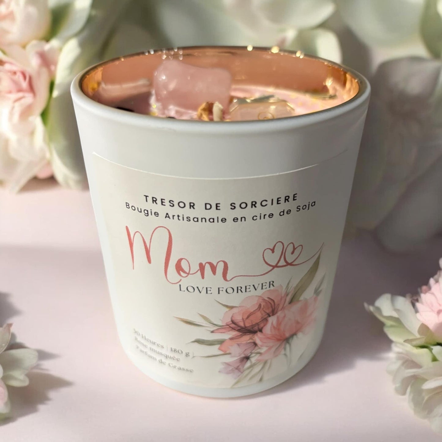 bougie love forever, bougie d'amour, bougie rituel, bougie cadeau, bougie d'intention,