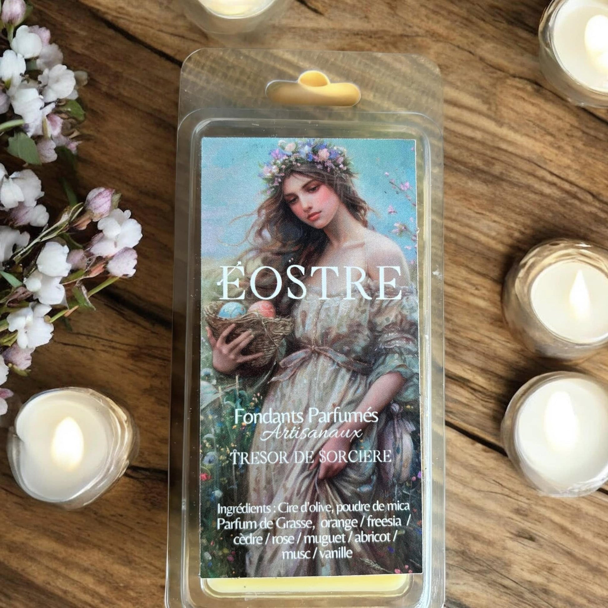 fondants parfumés "Eostre", fondants Ostara, sabbat Ostara, fondants sorcière, fondants magiques, fondants d'intentions,