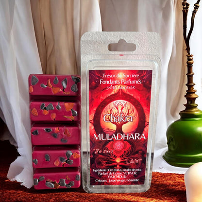 coffret chakras fondants, coffret fondants parfumés, fondants chakras, fondants d'intention, fondants sorcière, chakras