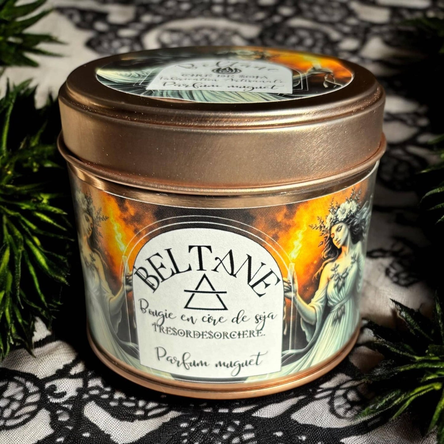 Bougie de Beltane, sabbat de Beltane, Beltane, box Beltane, beltane candle