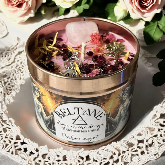 Bougie de Beltane, sabbat de Beltane, Beltane, box Beltane, beltane candle