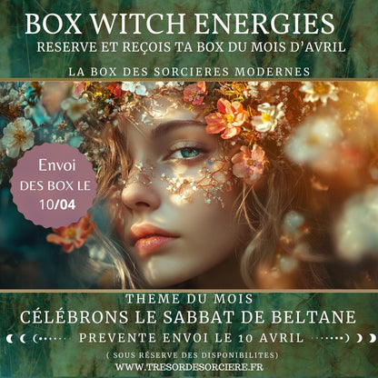 Box de Beltane, witch box Beltane, box mensuelle, box spirituelle, box ésotérique, sabbat de Beltane