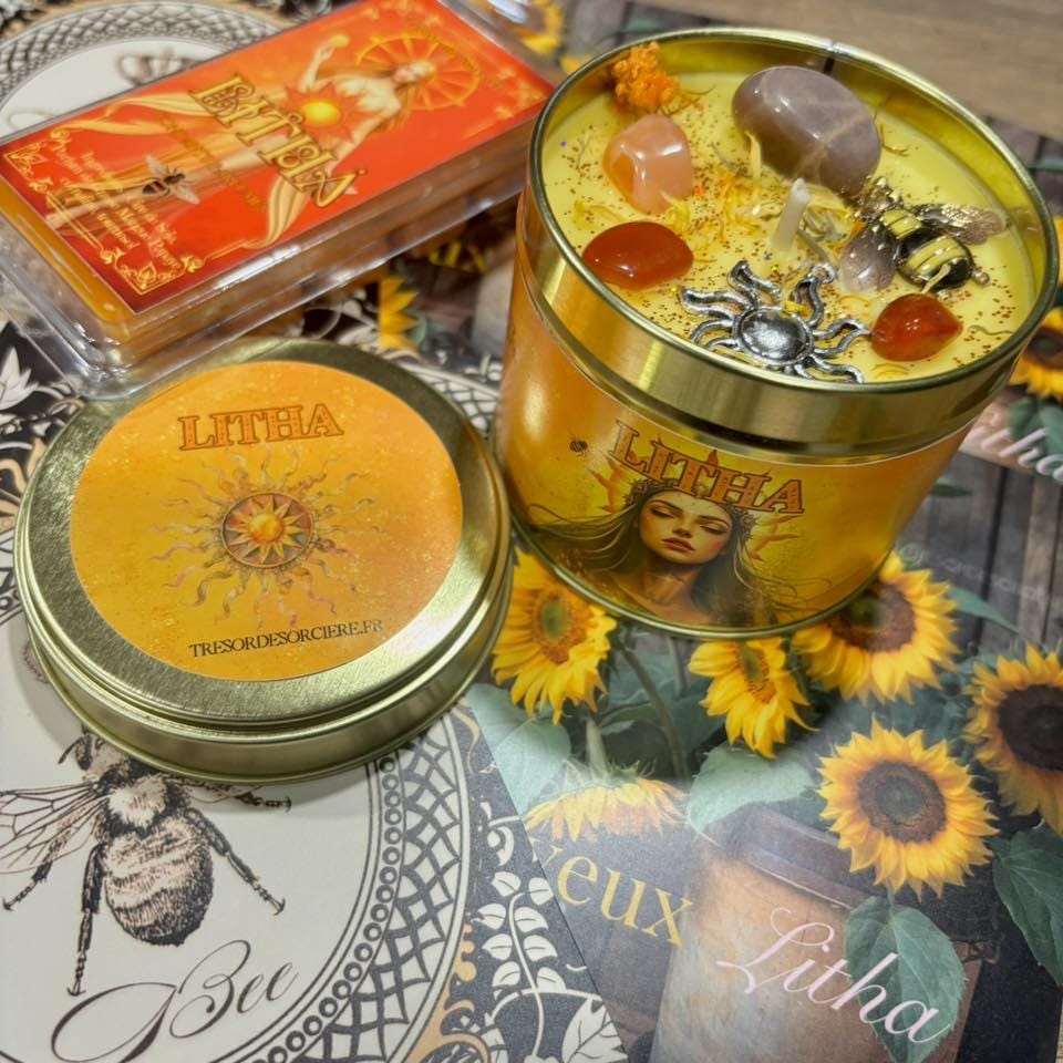 Box de Litha, witch box Litha, bougie Litha, coffret de Litha, Litha 2025, sabbat de Litha