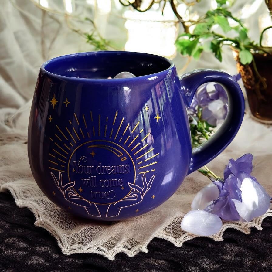 Bougie mug, bougie divination, bougie d'intention, bougie sorcière, bougie cadeau