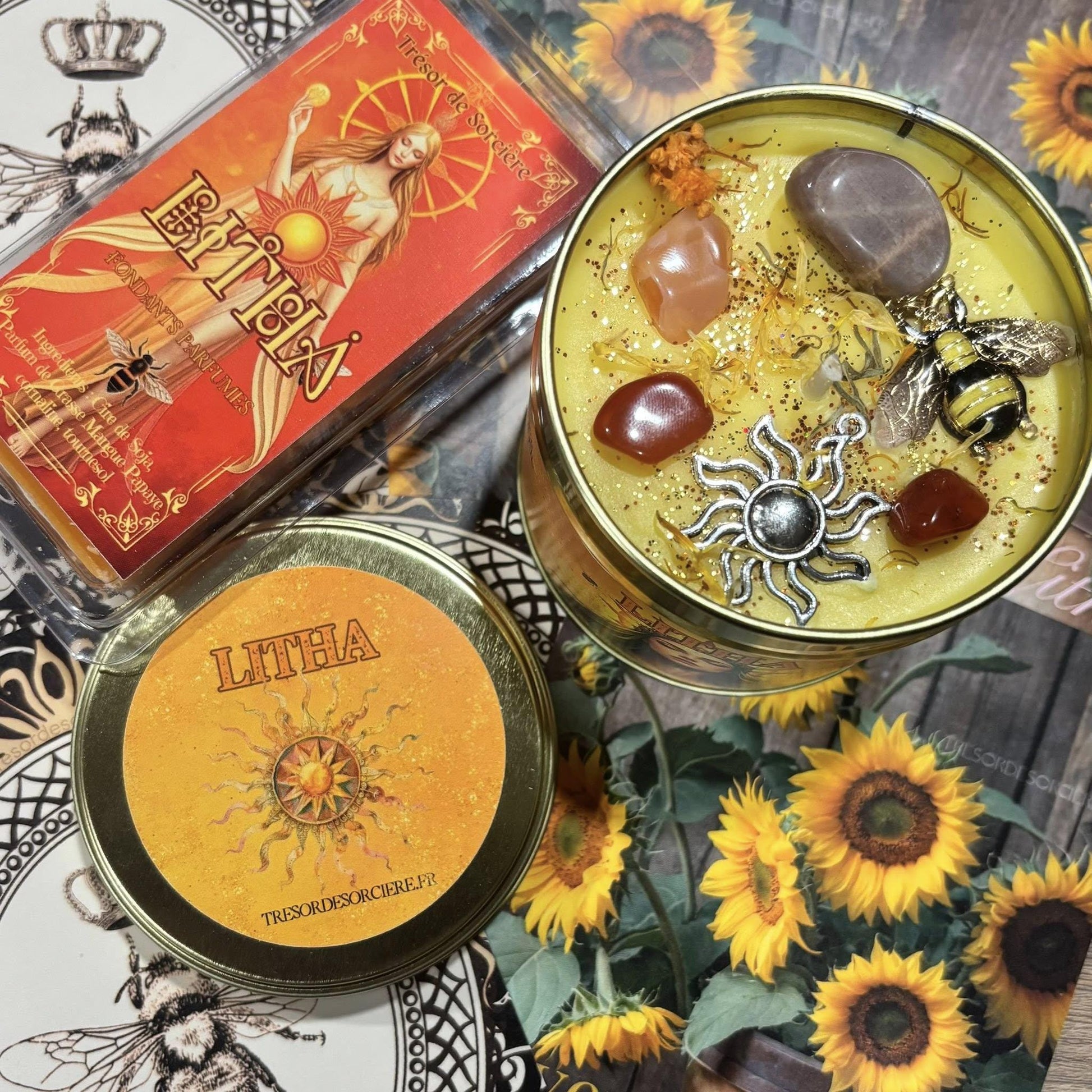 Box de Litha, witch box Litha, bougie Litha, coffret de Litha, Litha 2025, sabbat de Litha