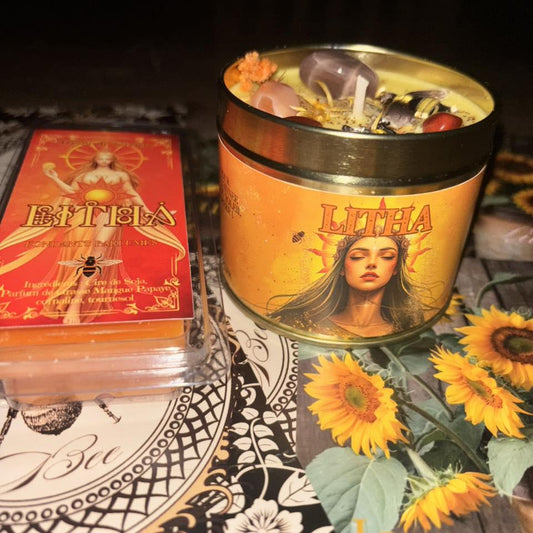bougie Litha, sabbat de Litha, solstice d'été, summer, Litha, box Litha