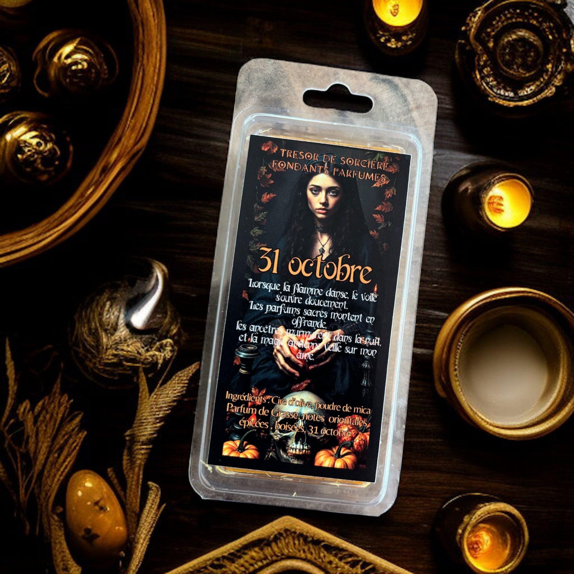 fondants de cire parfumés "31 octobre", fondants Samhain, sabbat de Samhain