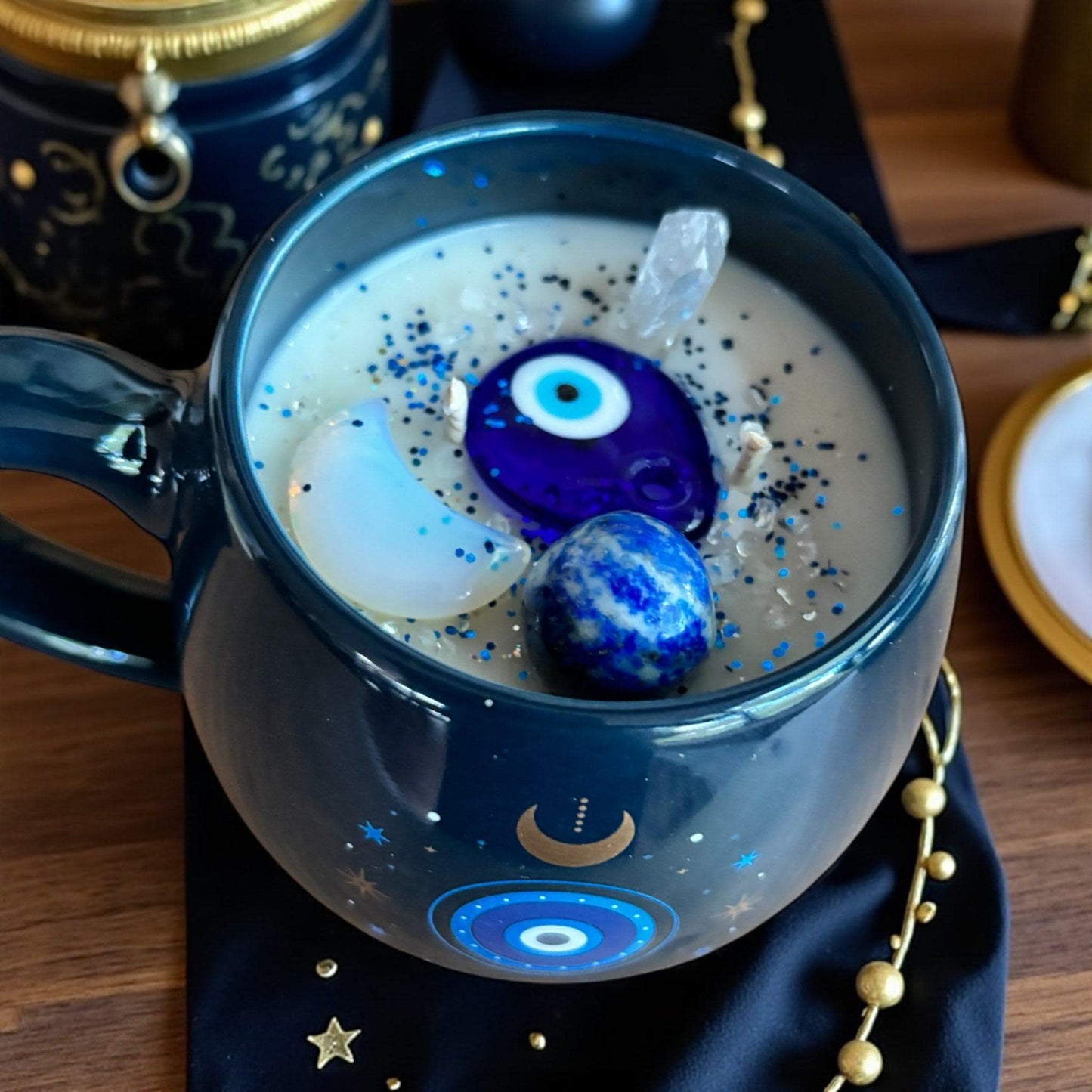 Bougie mug oeil de Nazar, bougie protection, bougie