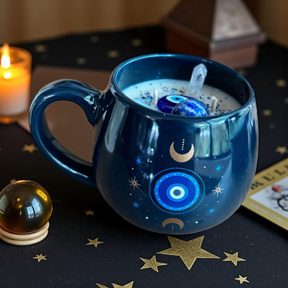Bougie mug oeil de Nazar, bougie protection, bougie