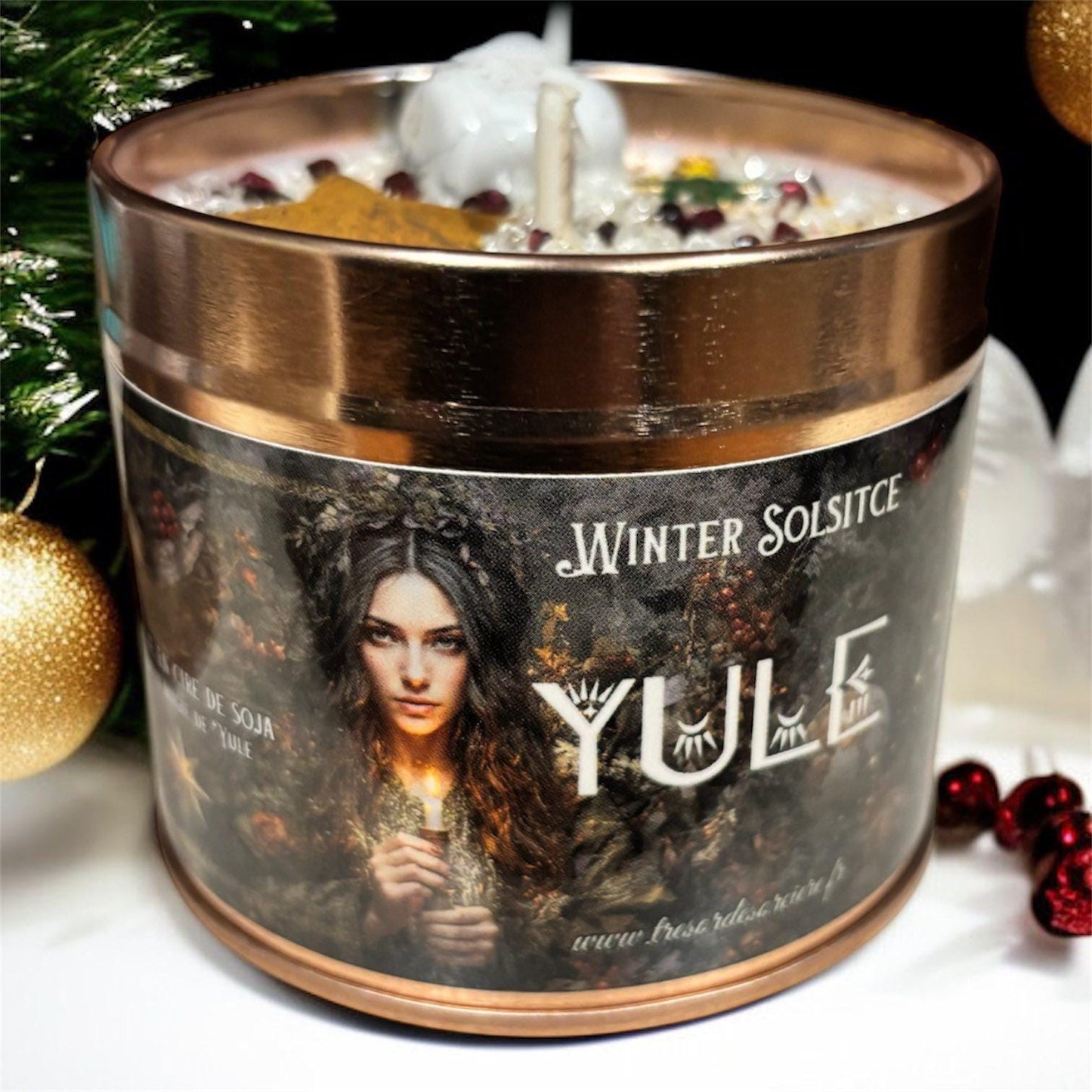 Bougie de Yule, sabbat de Yule, rituel de Yule, bougie rituel