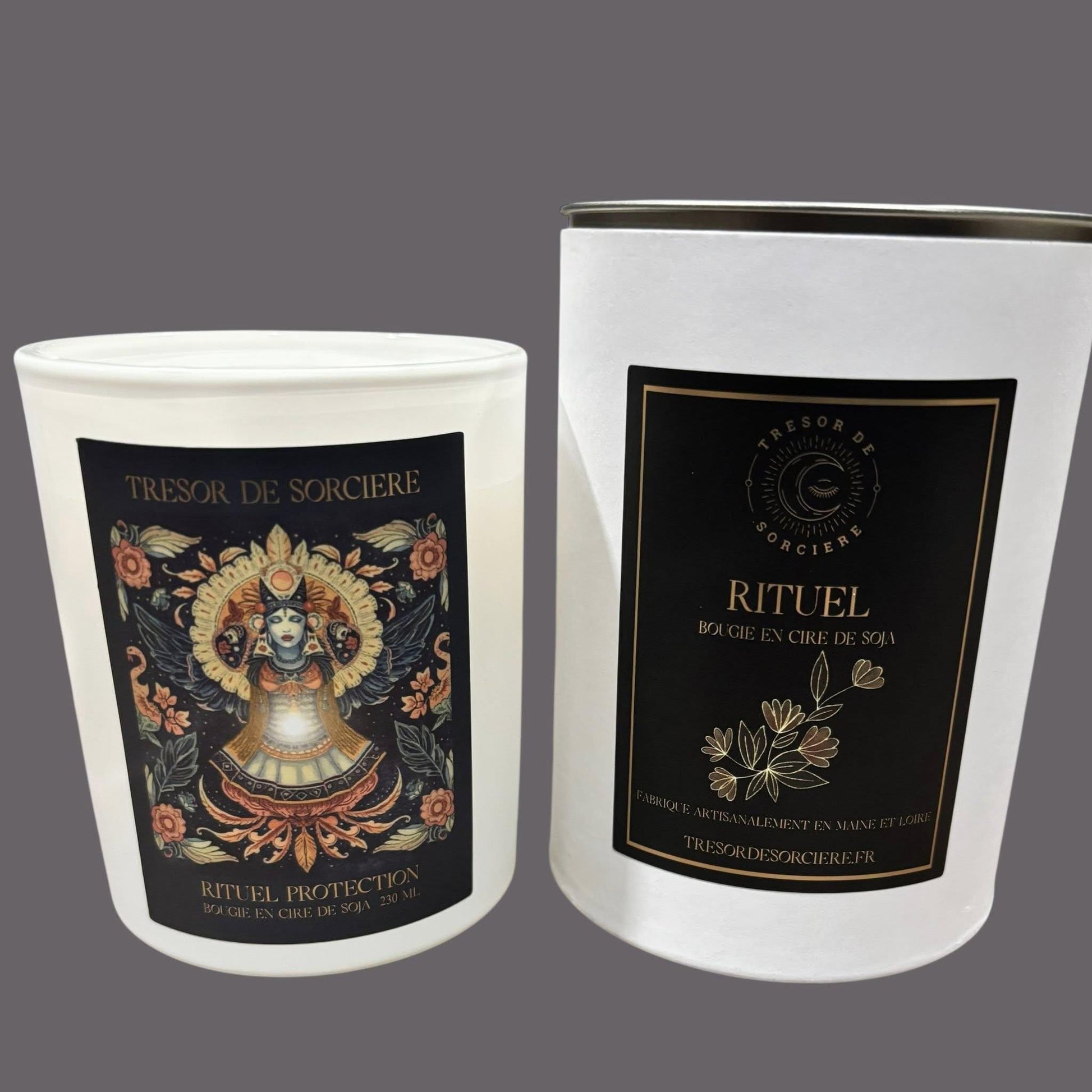Bougie rituel de protection, bougie spirituelle, bougie d'intention, bougie rituel, bougie artisanale, bougie cadeau