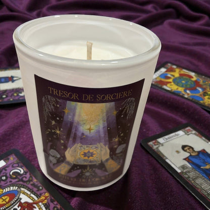 Bougie rituel de l'oracle, bougie spirituelle, bougie d'intention, bougie cadeau, bougie ésotérique,
