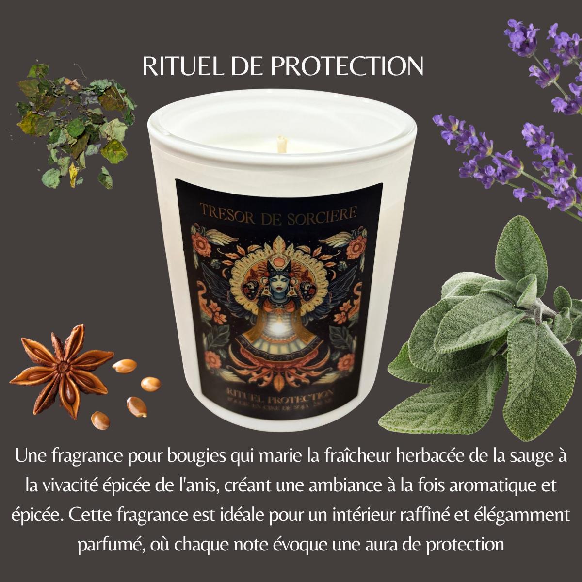 Bougie rituel de protection, bougie spirituelle, bougie d'intention, bougie rituel, bougie artisanale, bougie cadeau