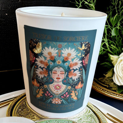 Bougie rituel "Abondance", bougie artisanale, bougie parfumée, bougie spirituelle, bougie d'intention
