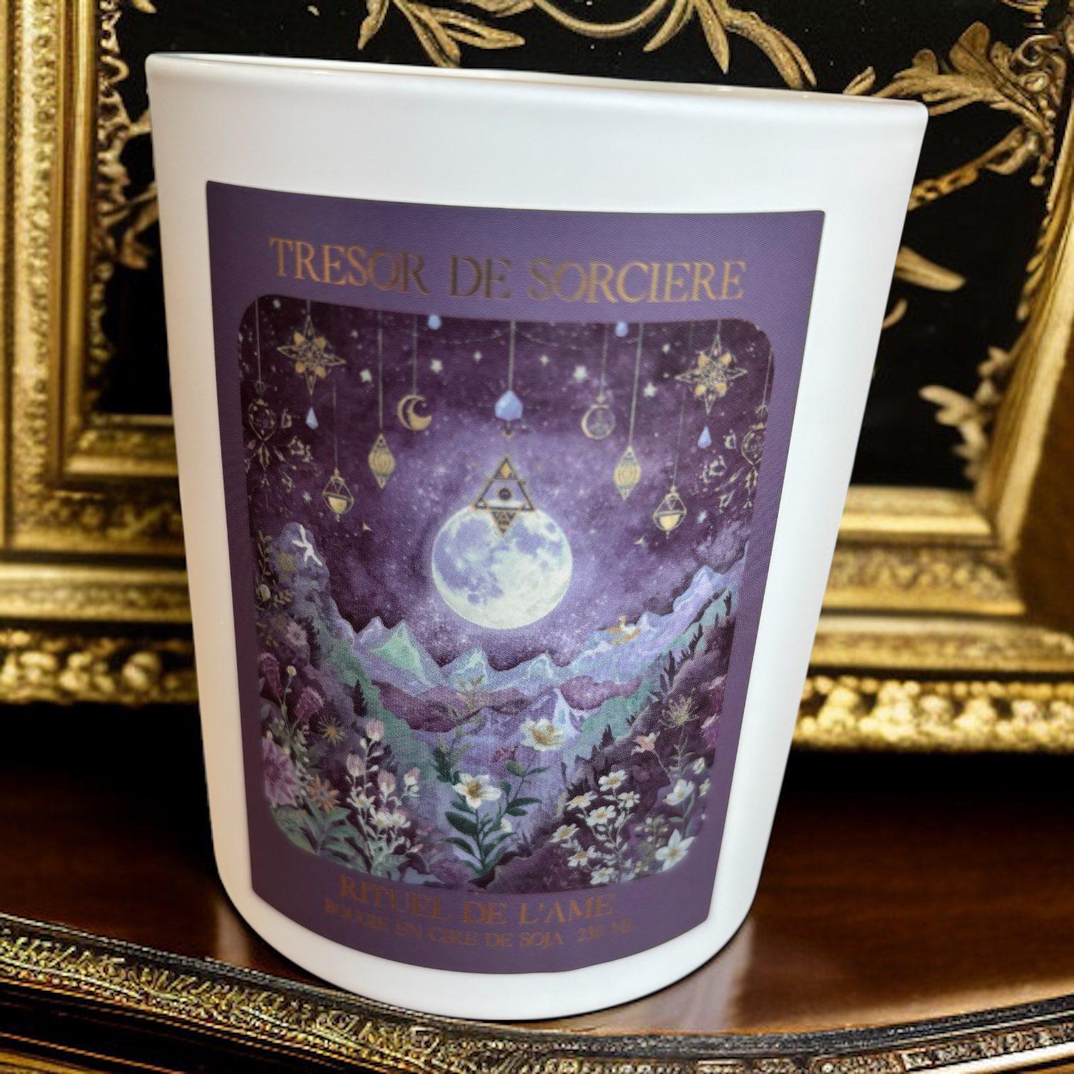 Bougie rituel de l'âme, bougie d'intention, bougie spirituelle, bougie artisanale, bougie parfumée, bougie cire de soja