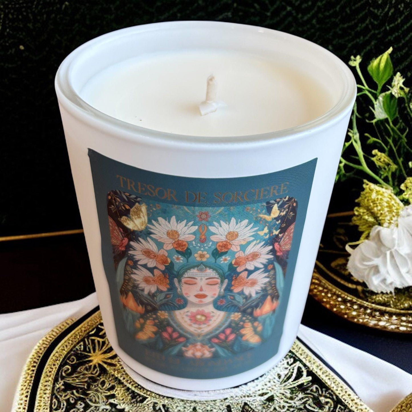 Bougie rituel "Abondance", bougie artisanale, bougie parfumée, bougie spirituelle, bougie d'intention