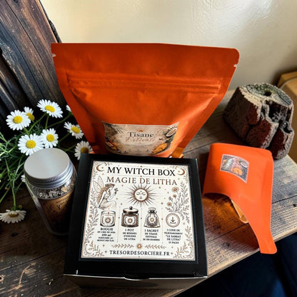 My Witch box Litha, sabbat de Litha, witchbox, bougie Litha, encens Litha