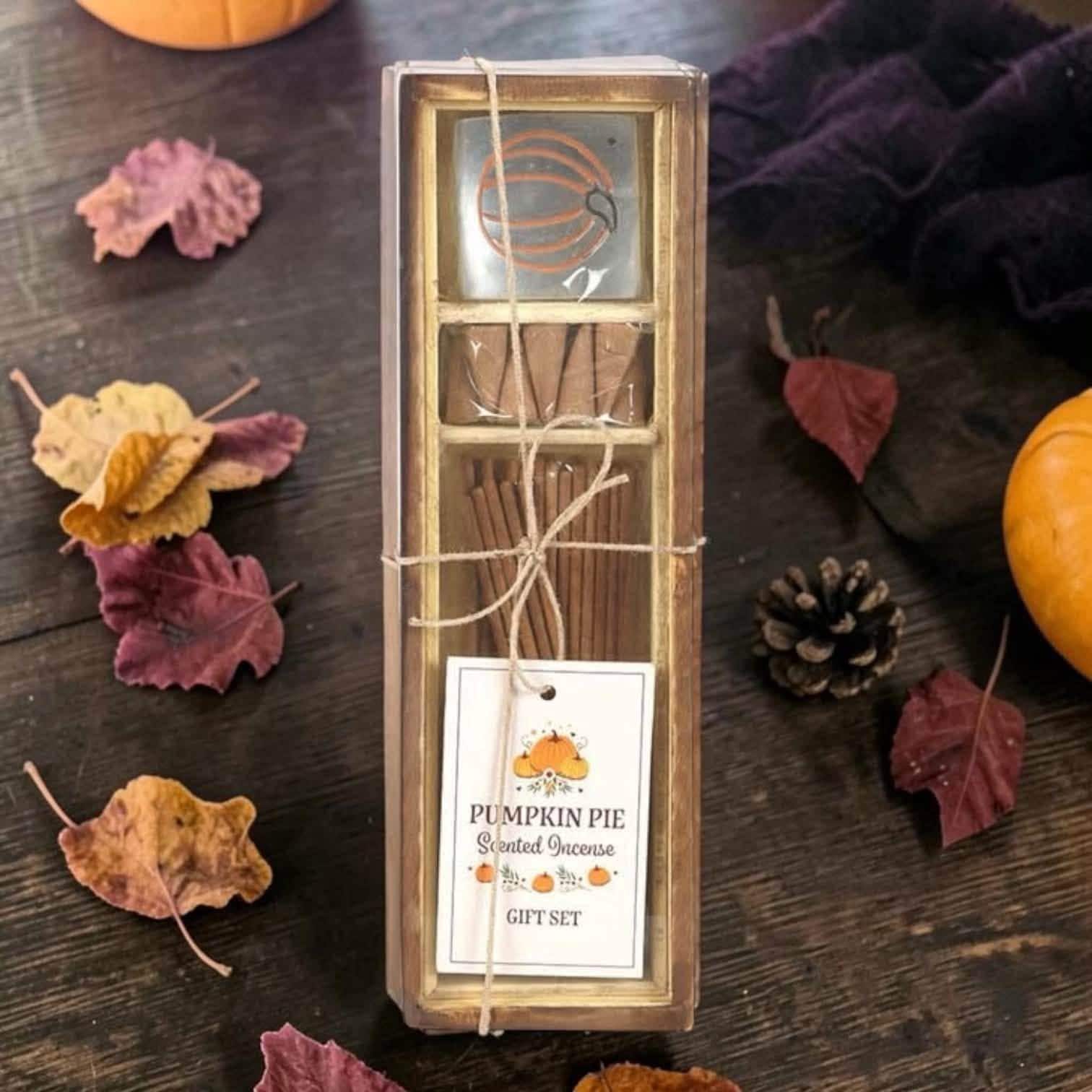 boîte d'encens pumpkin coffret en bois