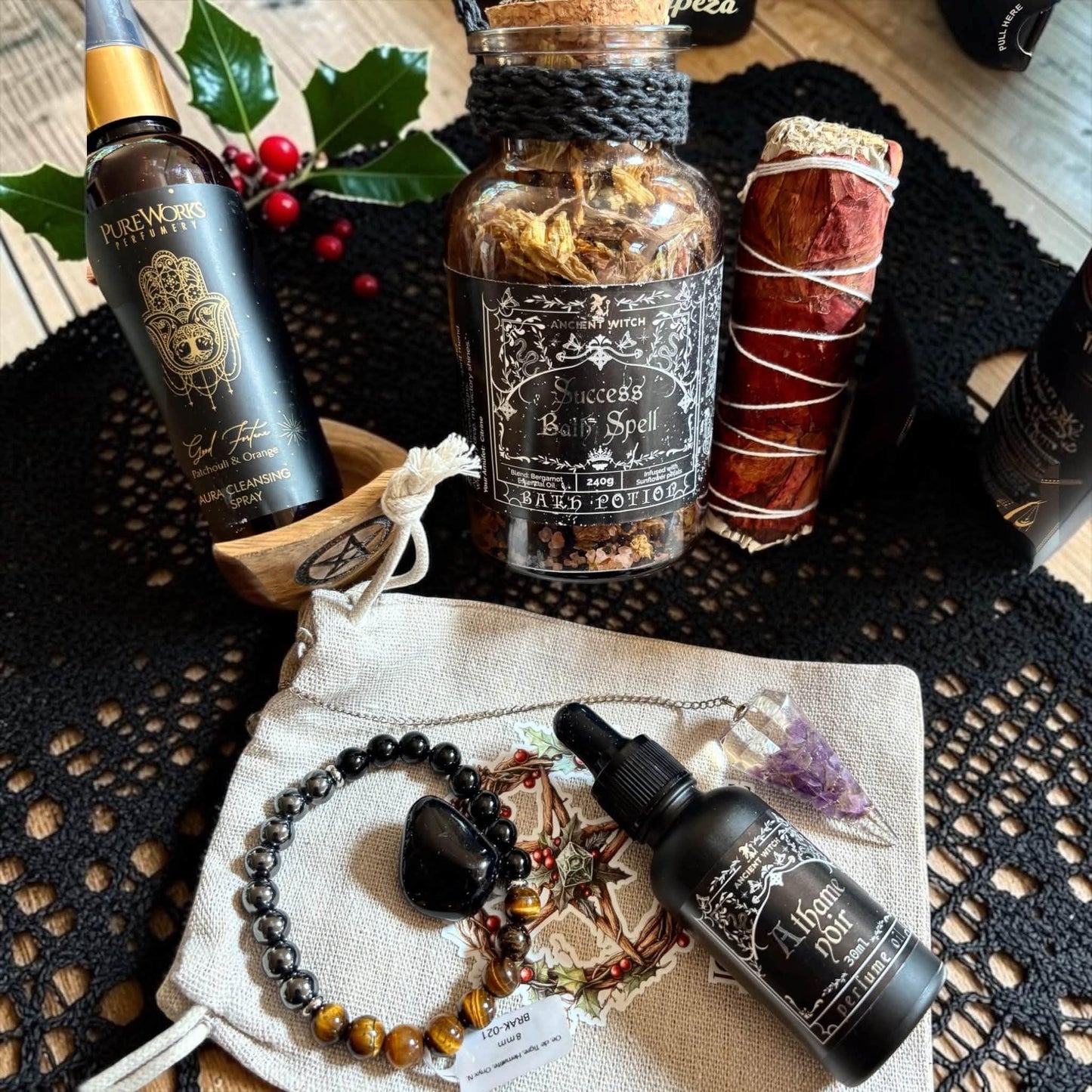 Coffret Déesse, bâton de sauge fleurs
