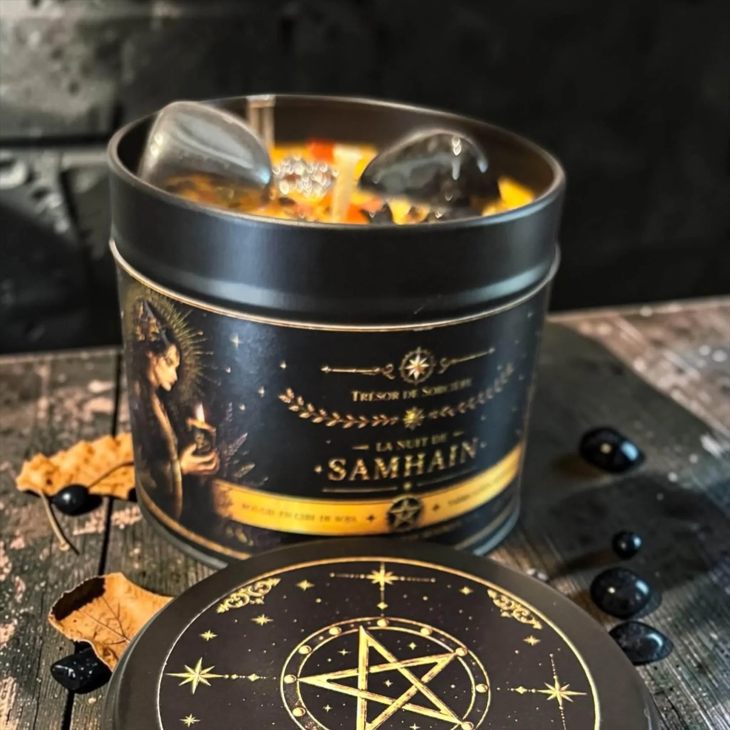 Coffret bougie de sabbat, bougie rituel samhain