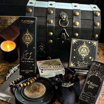Porte-encens en bois, coffret cadeau ésotérique
