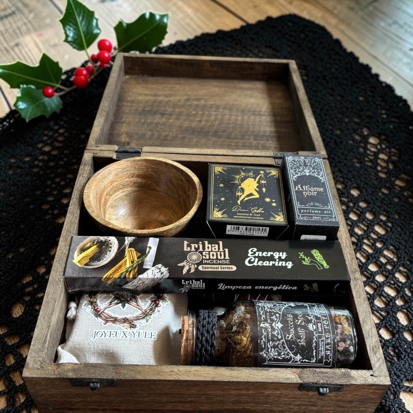 Coffret Déesse wicca, pendule orgonite et améthyste